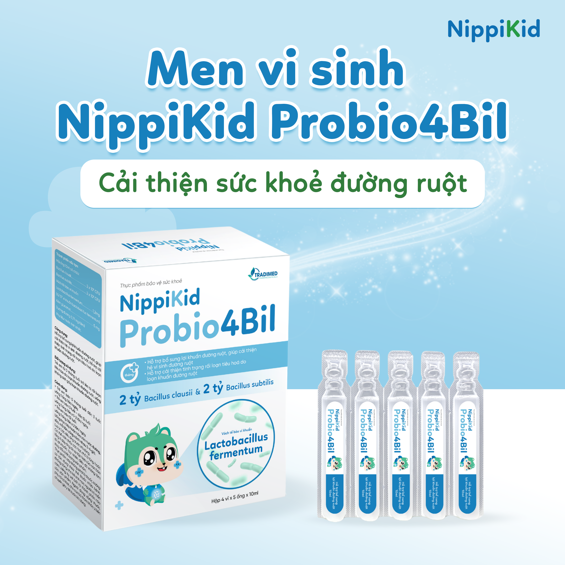 Men vi sinh NippiKid Probio4Bil